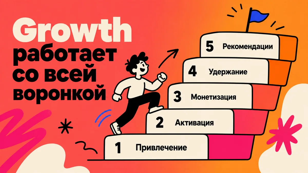 Growth-маркетинг работает со всей воронкой, а не только с привлечением